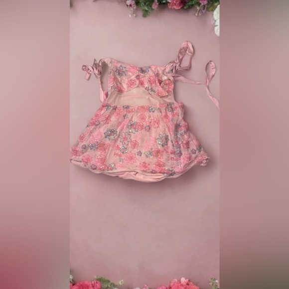 🌸iHeartRaves Pink Floral Chemise